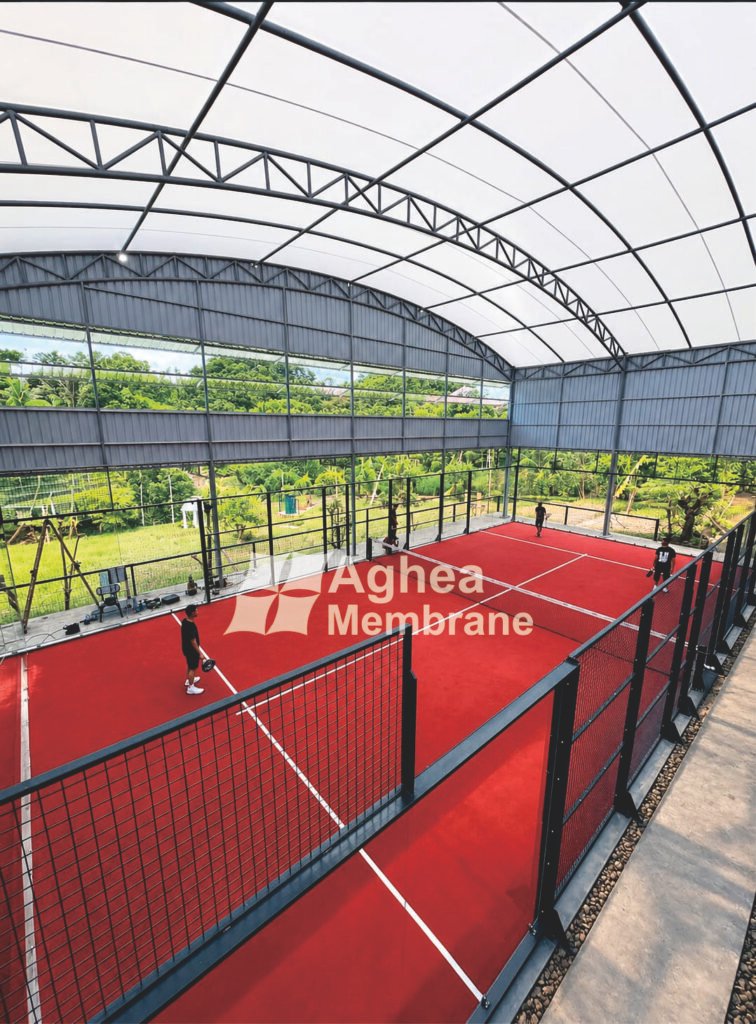 Atap Lapangan Padel Menggunakan Kanopi Membrane
